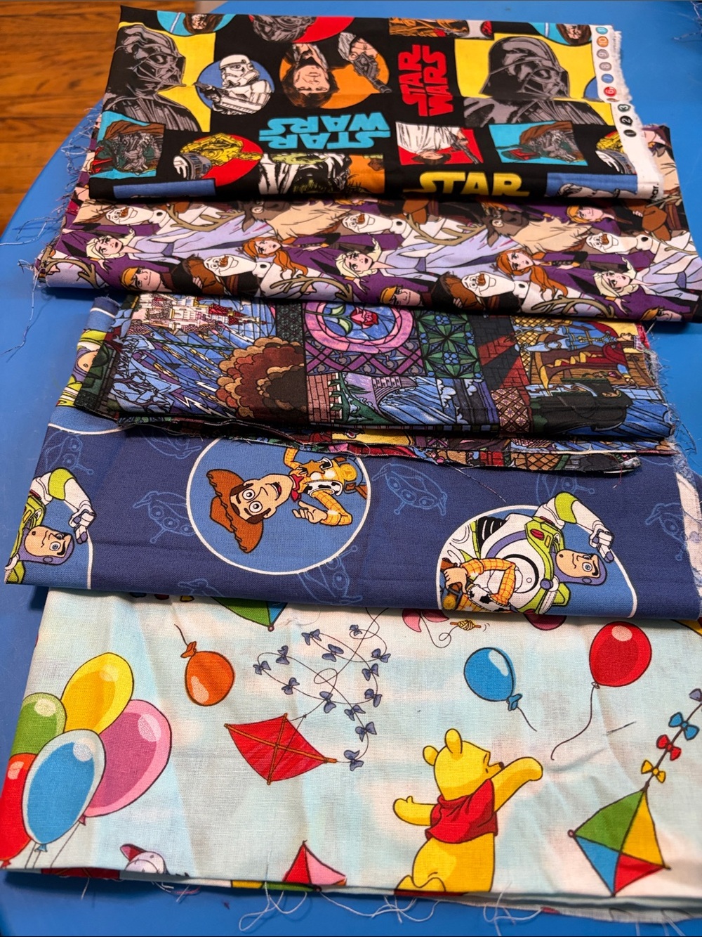 Licensed Disney & Star Wars Kids Pajama Fabric Set - Multi Color